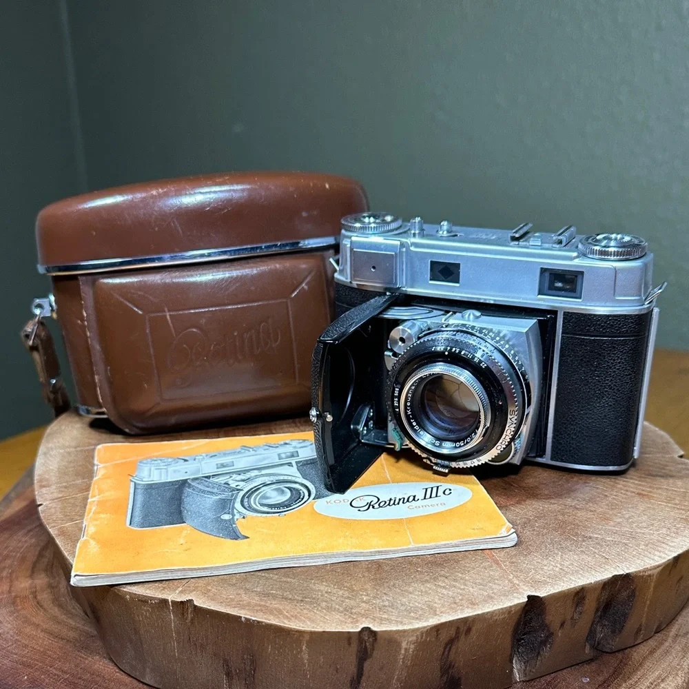 KODAK Retina IIIc Rangefinder Camera + Case + Manual